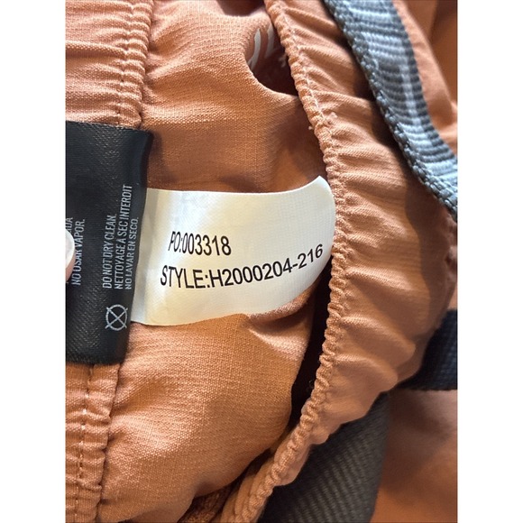 Huk Men's Shorts Medium Orange Cargo Creekbed Pull on Buckle Gorpcore Hiking - Picture 14 of 14